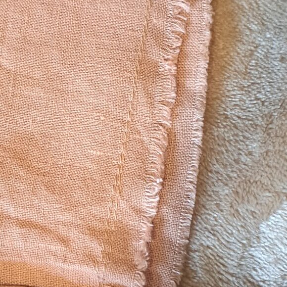 XL Bundle of 2 Linen gaucho pants, wide elastic waist 32-40", tan and rust - Picture 13 of 13